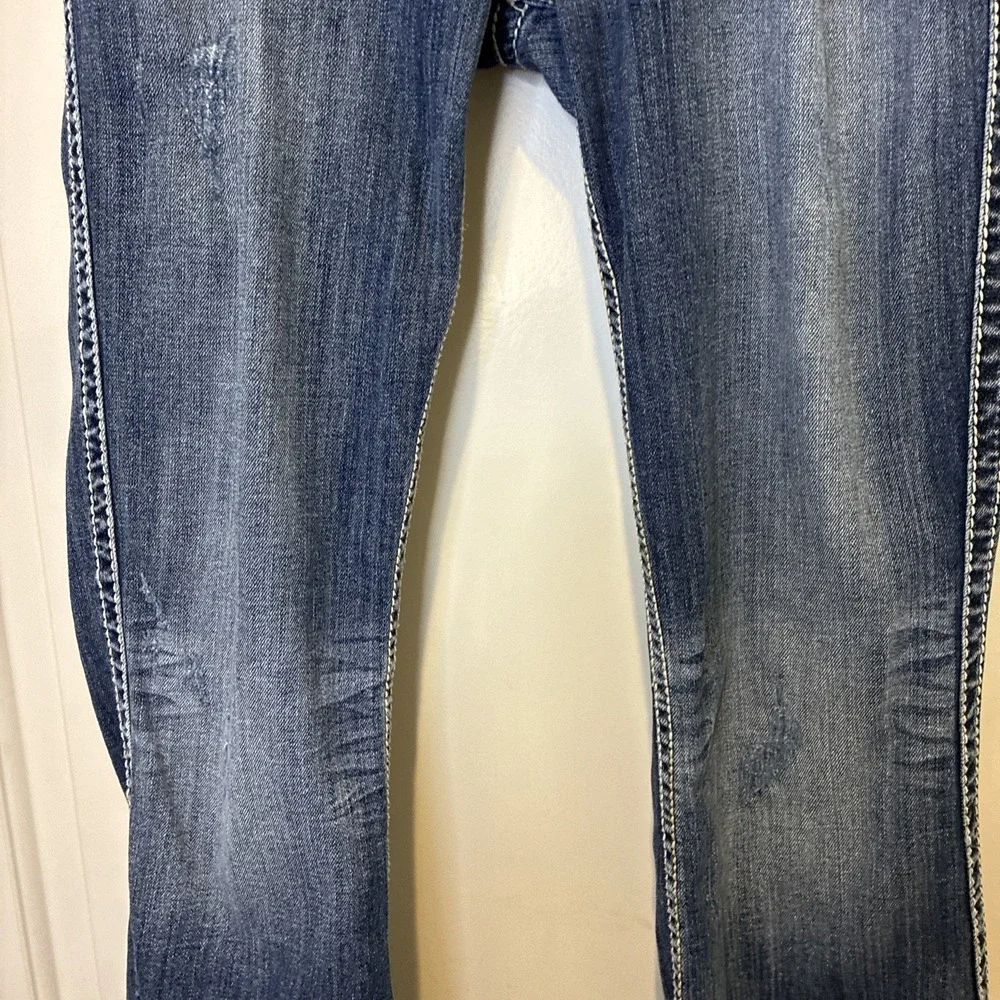 Silver Jeans Co Suki Surplus Bootcut Jeans Blue Thick Stitch W32 L34 L906SDA257